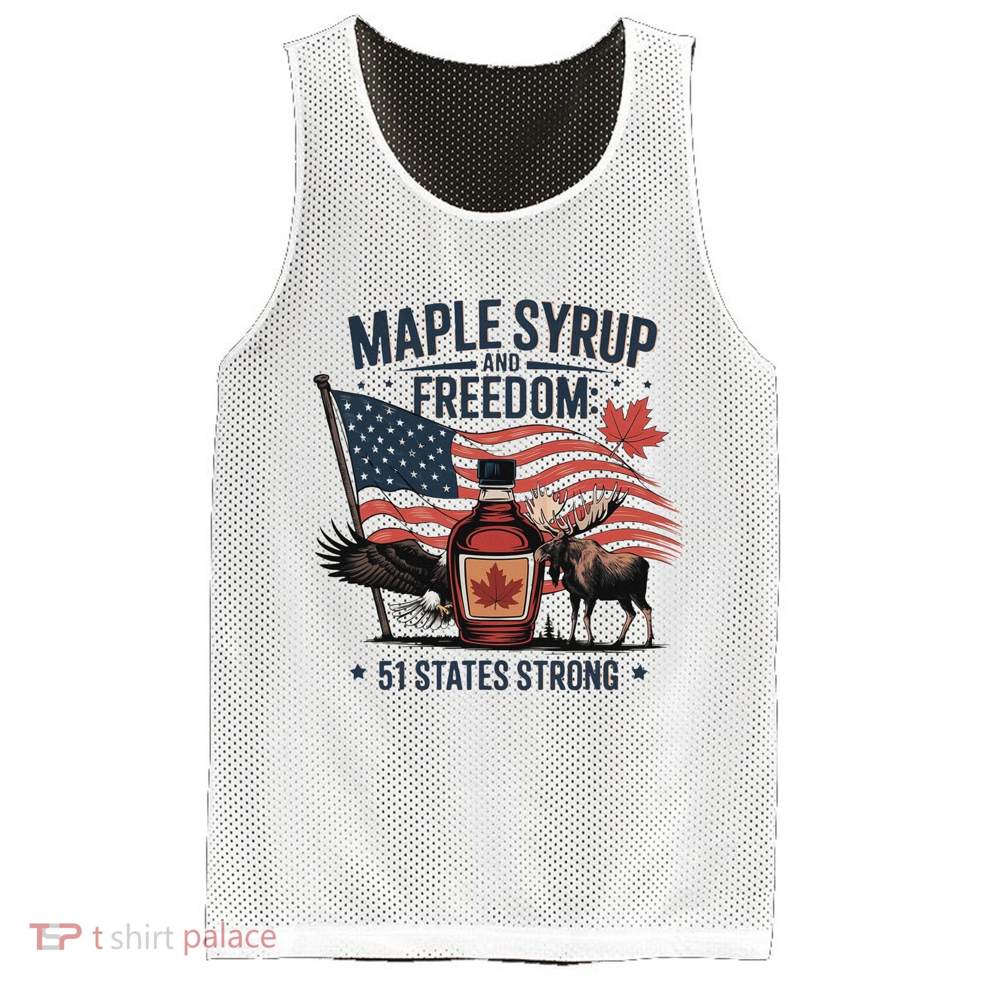 Trump Q Canada 51st State Of Usa Mesh Reversible Basketball Jersey Tank