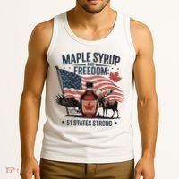 Trump Q Canada 51st State Of Usa Tank Top thumb 3