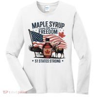 Trump Q Canada 51st State Of Usa Women's Long Sleeve Shirt thumb 0