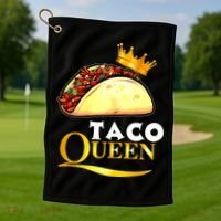 Taco Queen Cinco De Mayo Golf Towel thumb 1