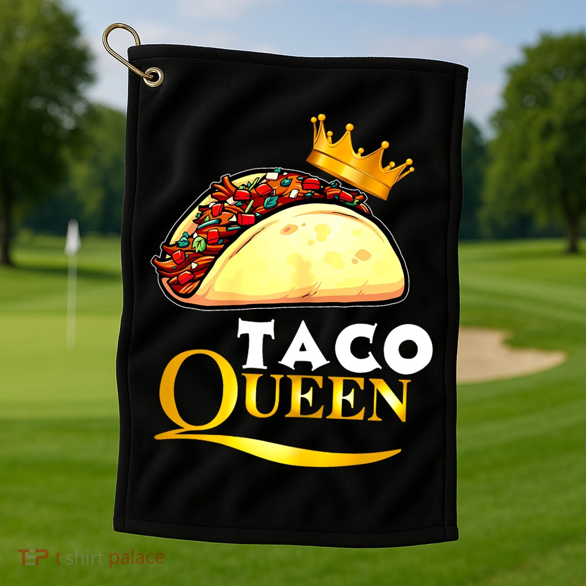 Taco Queen Cinco De Mayo Golf Towel