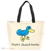 ThatS Quacktastic Funny Blue Duck Tote Bag thumb 0