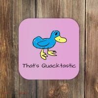 ThatS Quacktastic Funny Blue Duck Coaster thumb 0