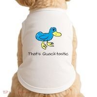 ThatS Quacktastic Funny Blue Duck Doggie Tank thumb 0