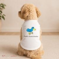 ThatS Quacktastic Funny Blue Duck Doggie Tank thumb 2