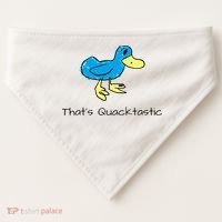 ThatS Quacktastic Funny Blue Duck USA-Made Doggie Bandana thumb 0