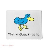 ThatS Quacktastic Funny Blue Duck Mousepad thumb 0
