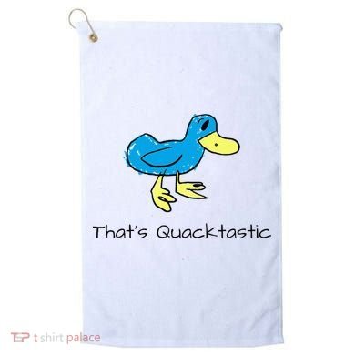 ThatS Quacktastic Funny Blue Duck Golf Towel