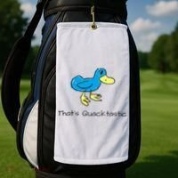 ThatS Quacktastic Funny Blue Duck Golf Towel thumb 2