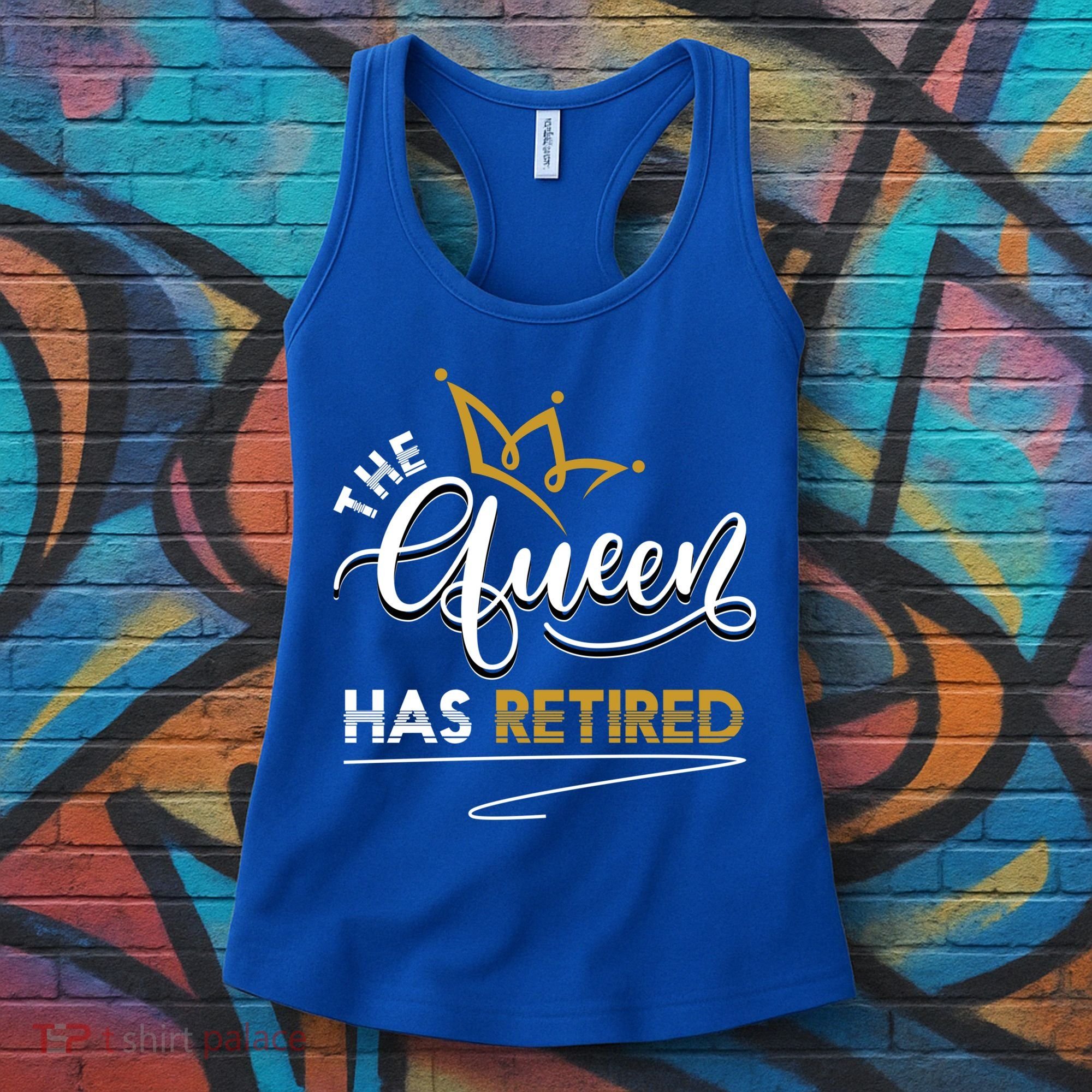 The Queen Has Retired Grandma Old Funny Retiret Gift Women's Tank Top