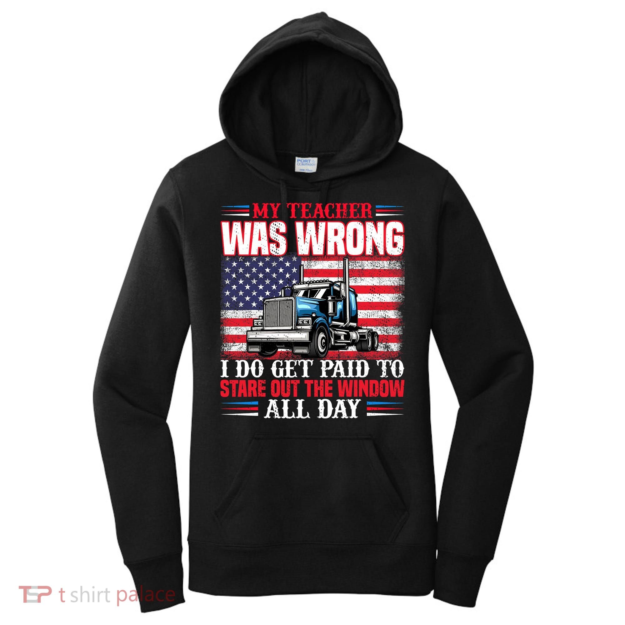 Teacher Quote I Do Get Paid To Stare Out The Window Women's Hoodie