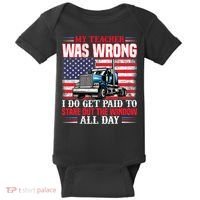 Teacher Quote I Do Get Paid To Stare Out The Window Baby Bodysuit thumb 0