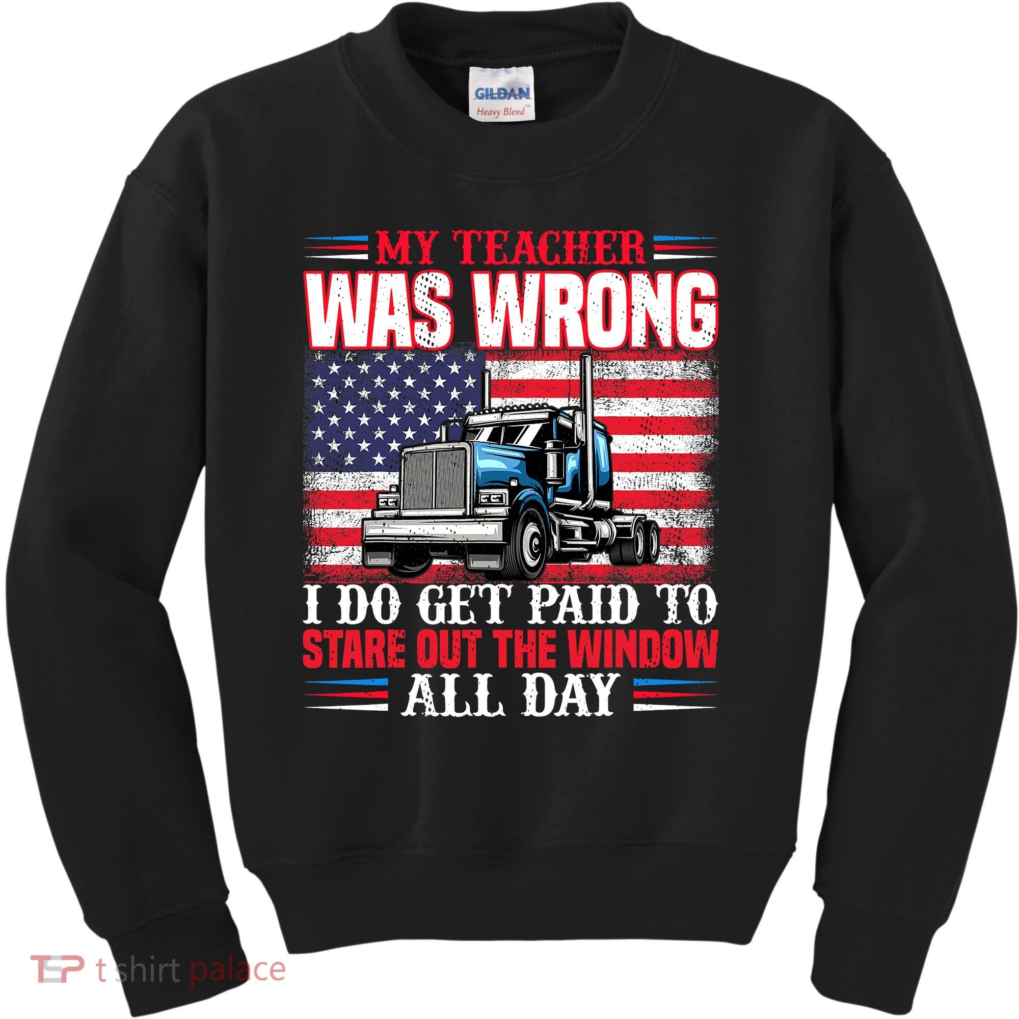 Teacher Quote I Do Get Paid To Stare Out The Window Kids Sweatshirt