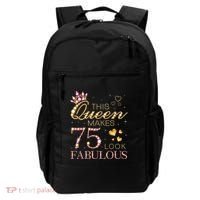 This Queen Makes 75 Look Fabulous 75th Birthday Present Queen B-day Backpack thumb 0