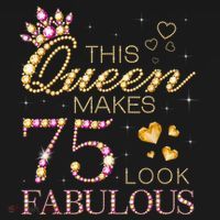 This Queen Makes 75 Look Fabulous 75th Birthday Present Queen B-day Mousepad thumb 1