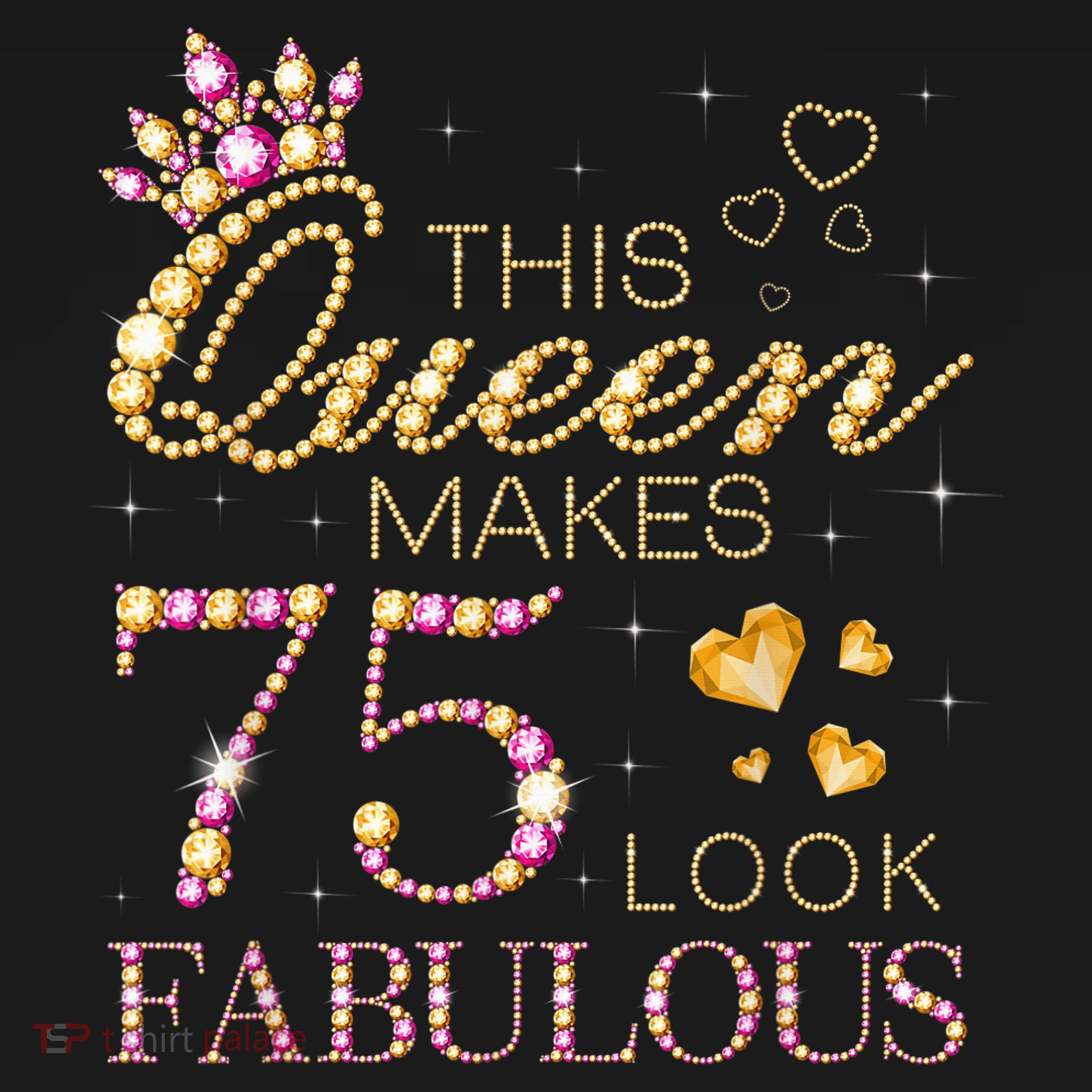 This Queen Makes 75 Look Fabulous 75th Birthday Present Queen B-day Mousepad