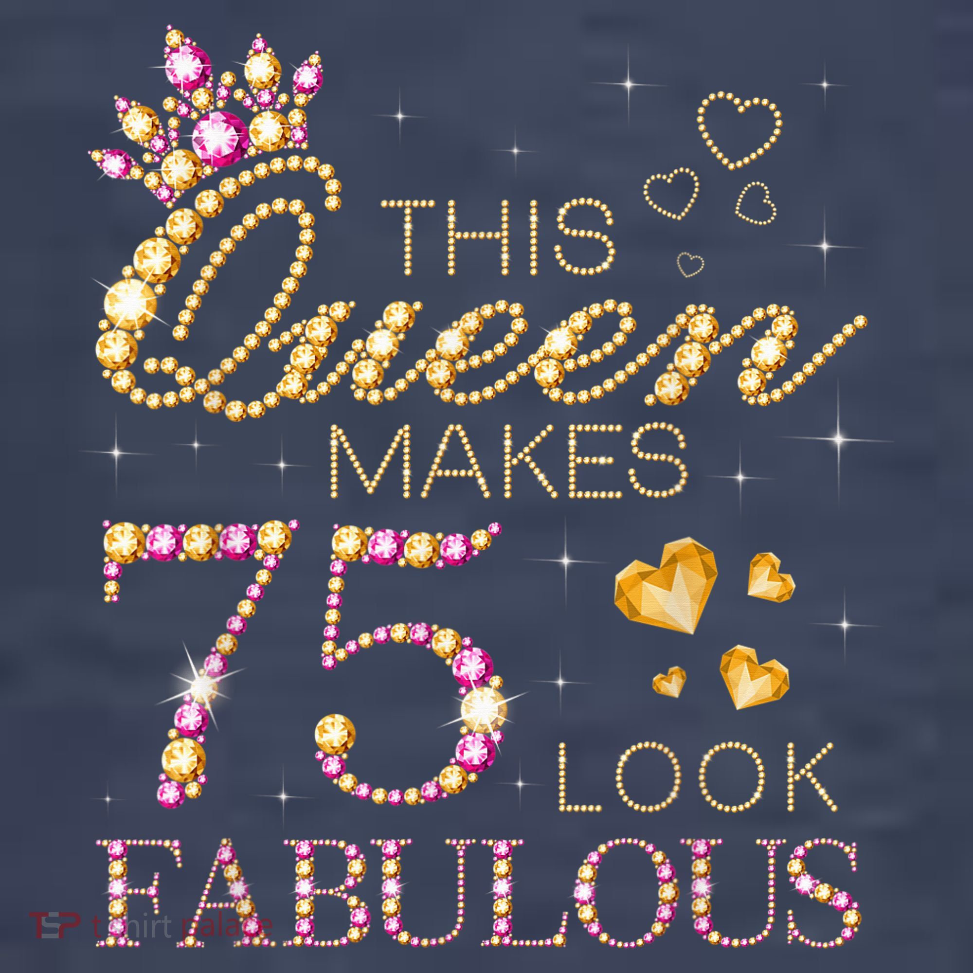 This Queen Makes 75 Look Fabulous 75th Birthday Present Queen B-day Sweatshirt