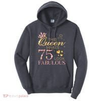 This Queen Makes 75 Look Fabulous 75th Birthday Present Queen B-day Tall Hoodie thumb 0