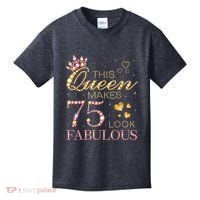 This Queen Makes 75 Look Fabulous 75th Birthday Present Queen B-day Kids T-Shirt thumb 0