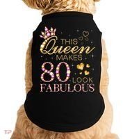 This Queen Makes 80 Look Fabulous 80th Birthday Queen B-day Doggie Tank thumb 0