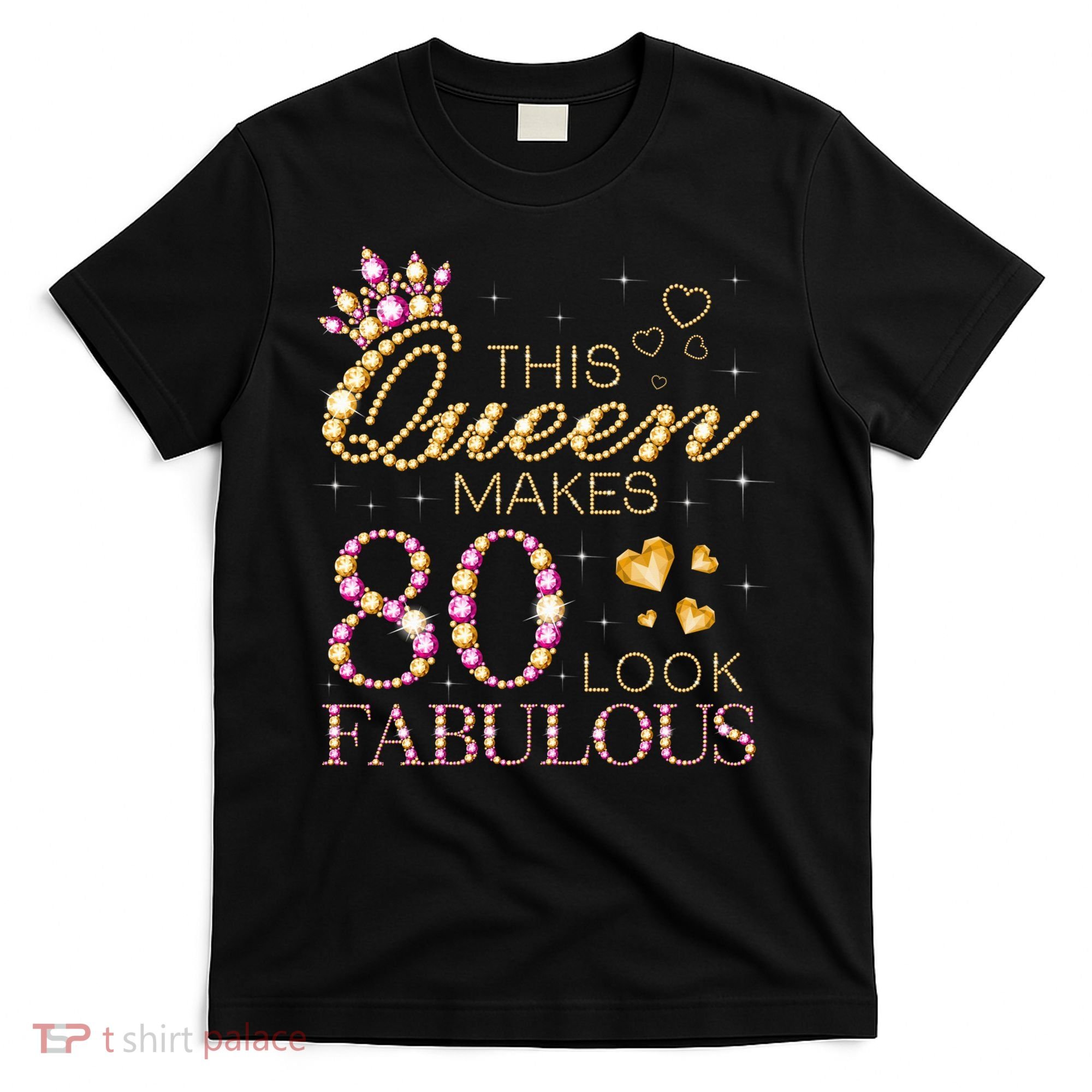 This Queen Makes 80 Look Fabulous 80th Birthday Queen B-day T-Shirt