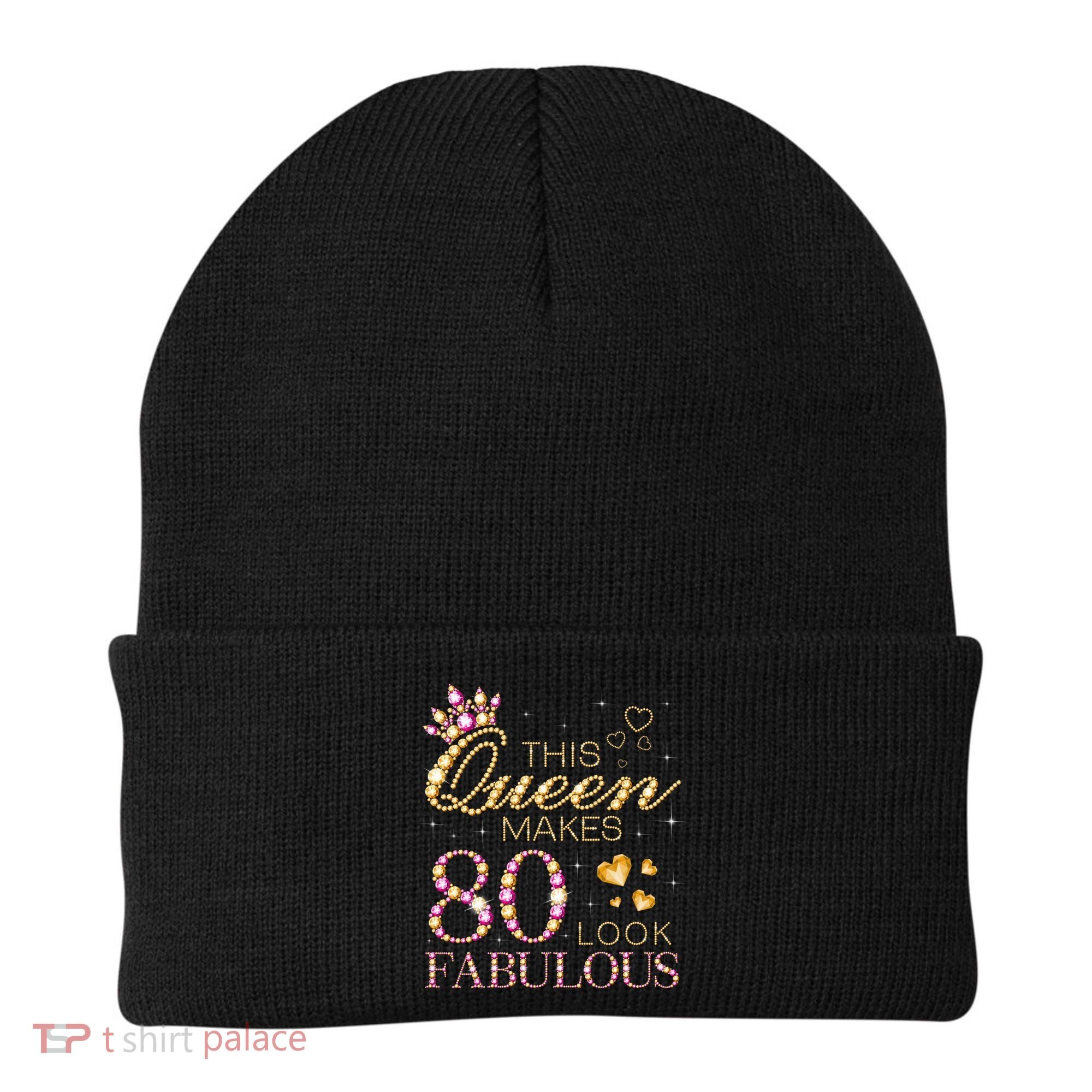This Queen Makes 80 Look Fabulous 80th Birthday Queen B-day Beanie