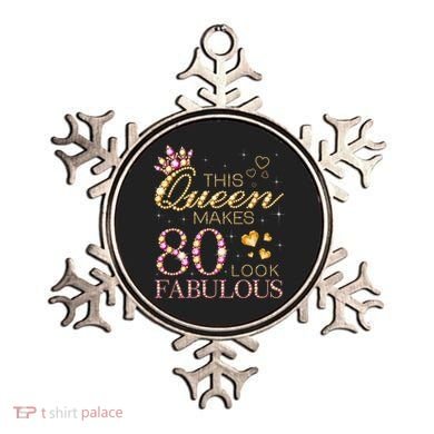 This Queen Makes 80 Look Fabulous 80th Birthday Queen B-day Ornament