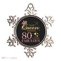 This Queen Makes 80 Look Fabulous 80th Birthday Queen B-day Ornament thumb 0
