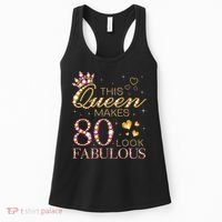 This Queen Makes 80 Look Fabulous 80th Birthday Queen B-day Women's Tank Top thumb 0
