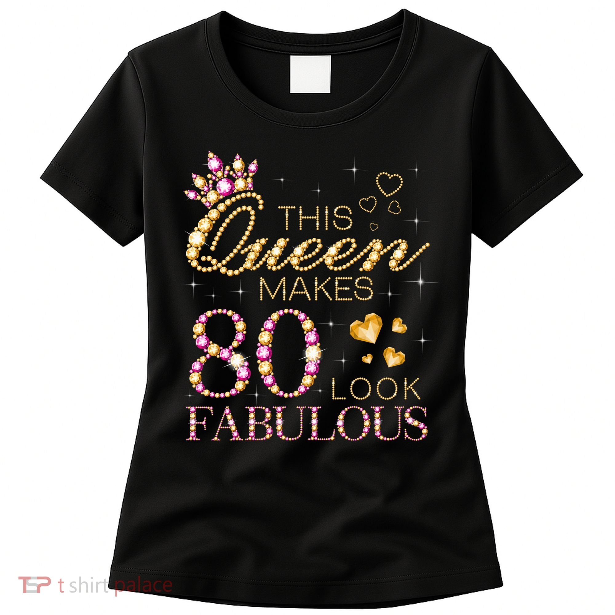 This Queen Makes 80 Look Fabulous 80th Birthday Queen B-day Women's T-Shirt