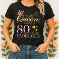 This Queen Makes 80 Look Fabulous 80th Birthday Queen B-day Women's T-Shirt thumb 2