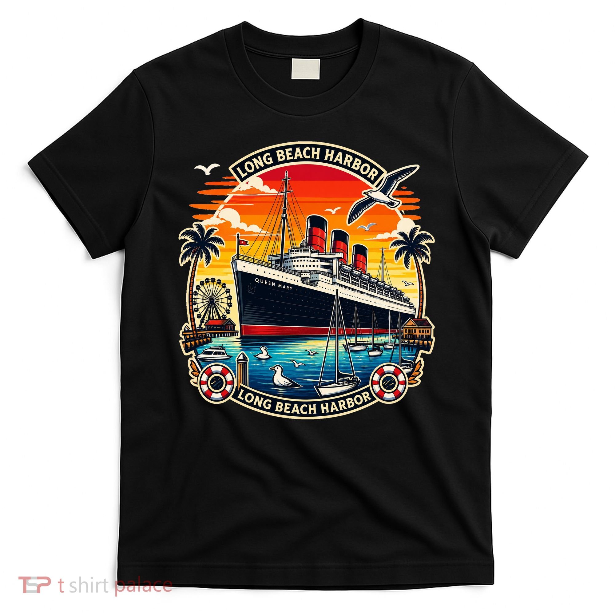 The Queen Mary Long Beach Historic Ocean Liner T-Shirt