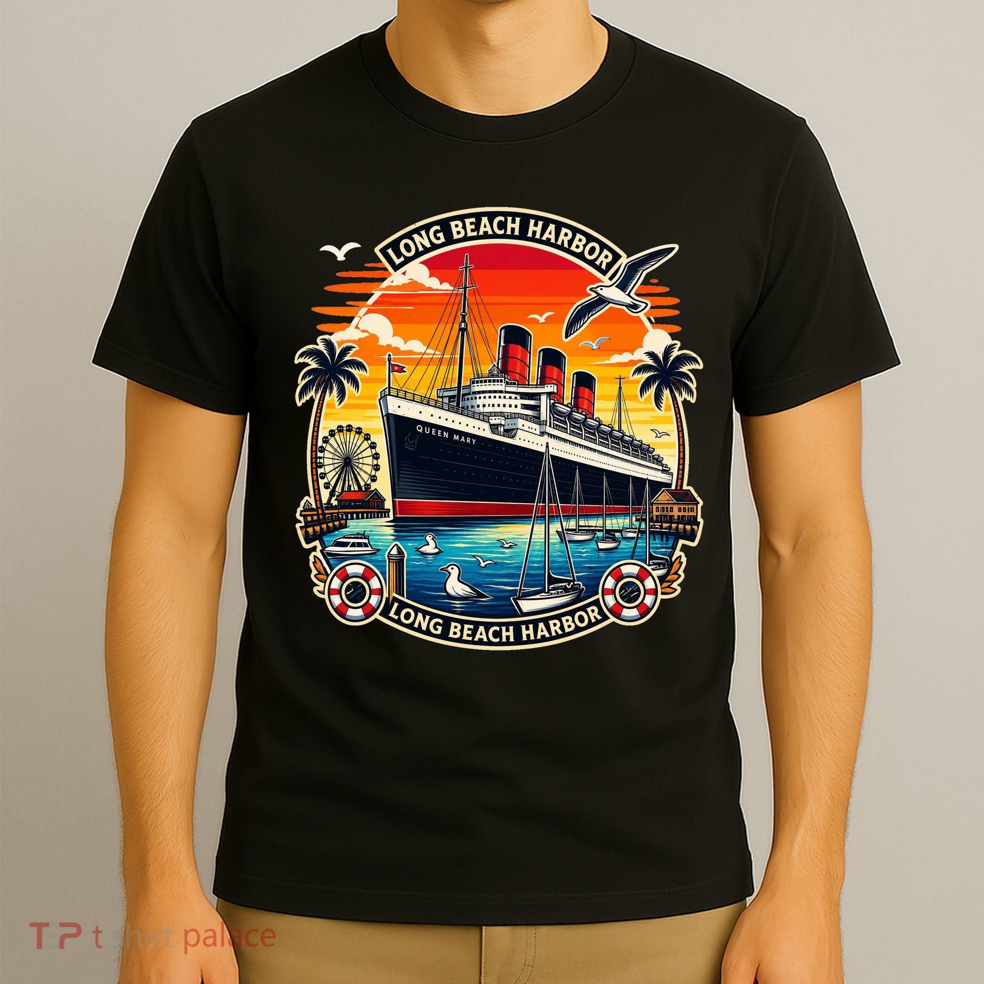 The Queen Mary Long Beach Historic Ocean Liner T-Shirt