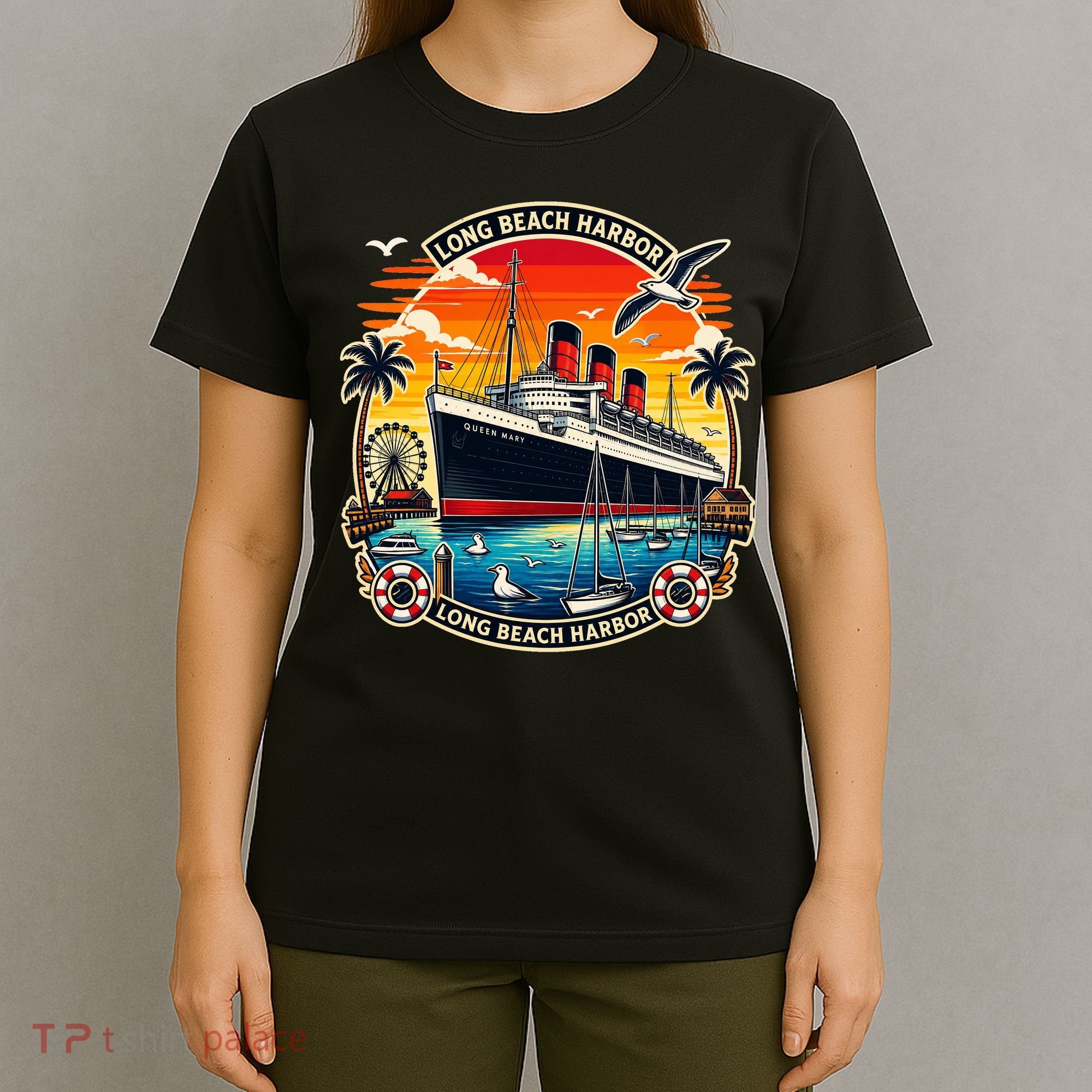 The Queen Mary Long Beach Historic Ocean Liner T-Shirt