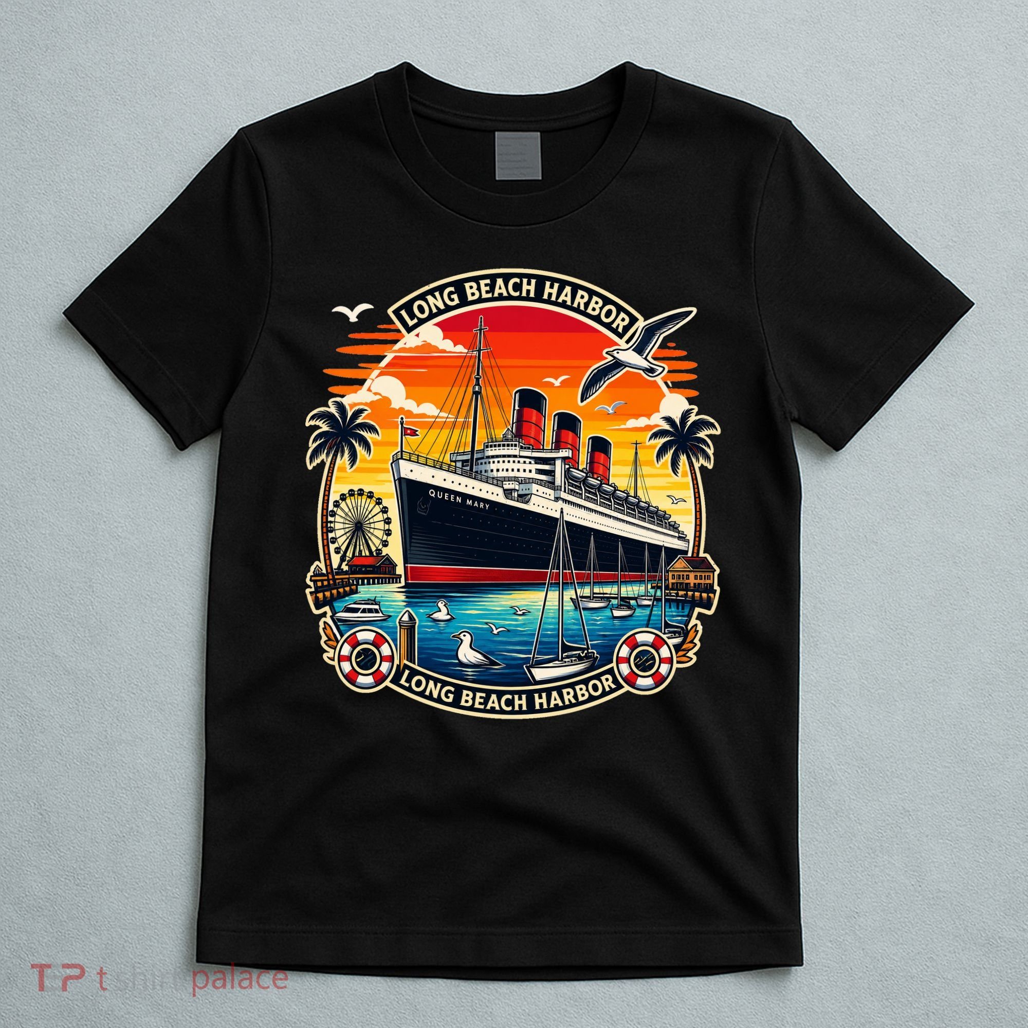 The Queen Mary Long Beach Historic Ocean Liner T-Shirt