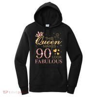 This Queen Makes 90 Look Fabulous 90th Birthday Queen B-Day Women's Hoodie thumb 0