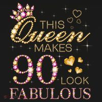 This Queen Makes 90 Look Fabulous 90th Birthday Queen B-Day Women's Hoodie thumb 2