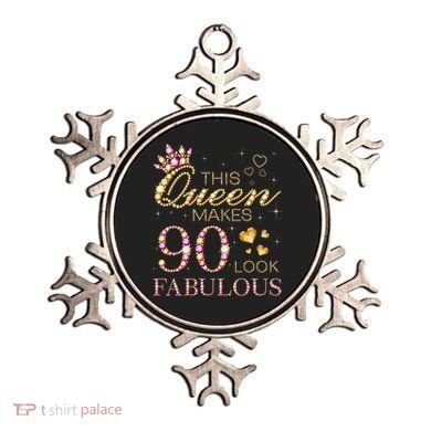 This Queen Makes 90 Look Fabulous 90th Birthday Queen B-Day Ornament