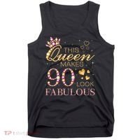 This Queen Makes 90 Look Fabulous 90th Birthday Queen B-Day Tank Top thumb 0