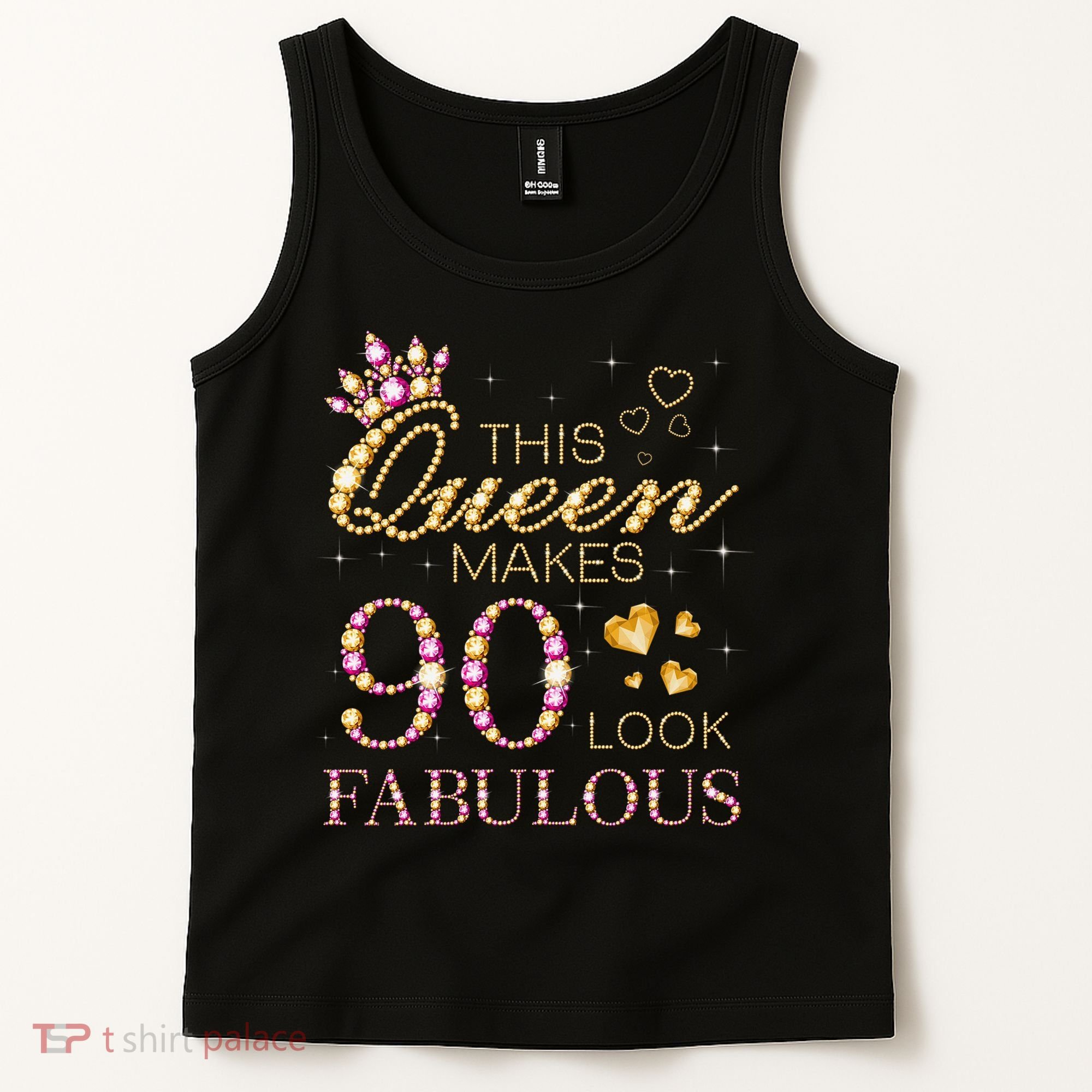 This Queen Makes 90 Look Fabulous 90th Birthday Queen B-Day Tank Top