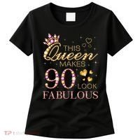 This Queen Makes 90 Look Fabulous 90th Birthday Queen B-Day Women's T-Shirt thumb 0