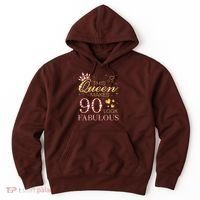 This Queen Makes 90 Look Fabulous 90th Birthday Queen B-Day Hoodie thumb 0