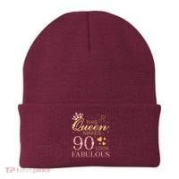 This Queen Makes 90 Look Fabulous 90th Birthday Queen B-Day Beanie thumb 0