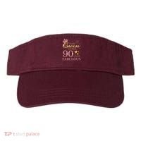 This Queen Makes 90 Look Fabulous 90th Birthday Queen B-Day Visor thumb 0