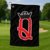 The Queen | Playing Card Poker Golf Towel thumb 1