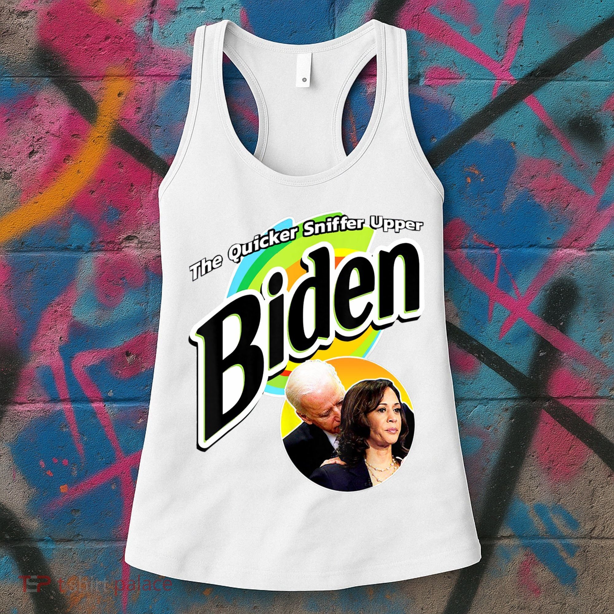 The Quicker Sniffer Upper Cute Gift Anti Biden Cute Gift Pro Trump Funny Great G Women's Tank Top