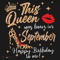 This Queen Was Born In September Happy Birthday To Me Cropped Pullover Crew thumb 4