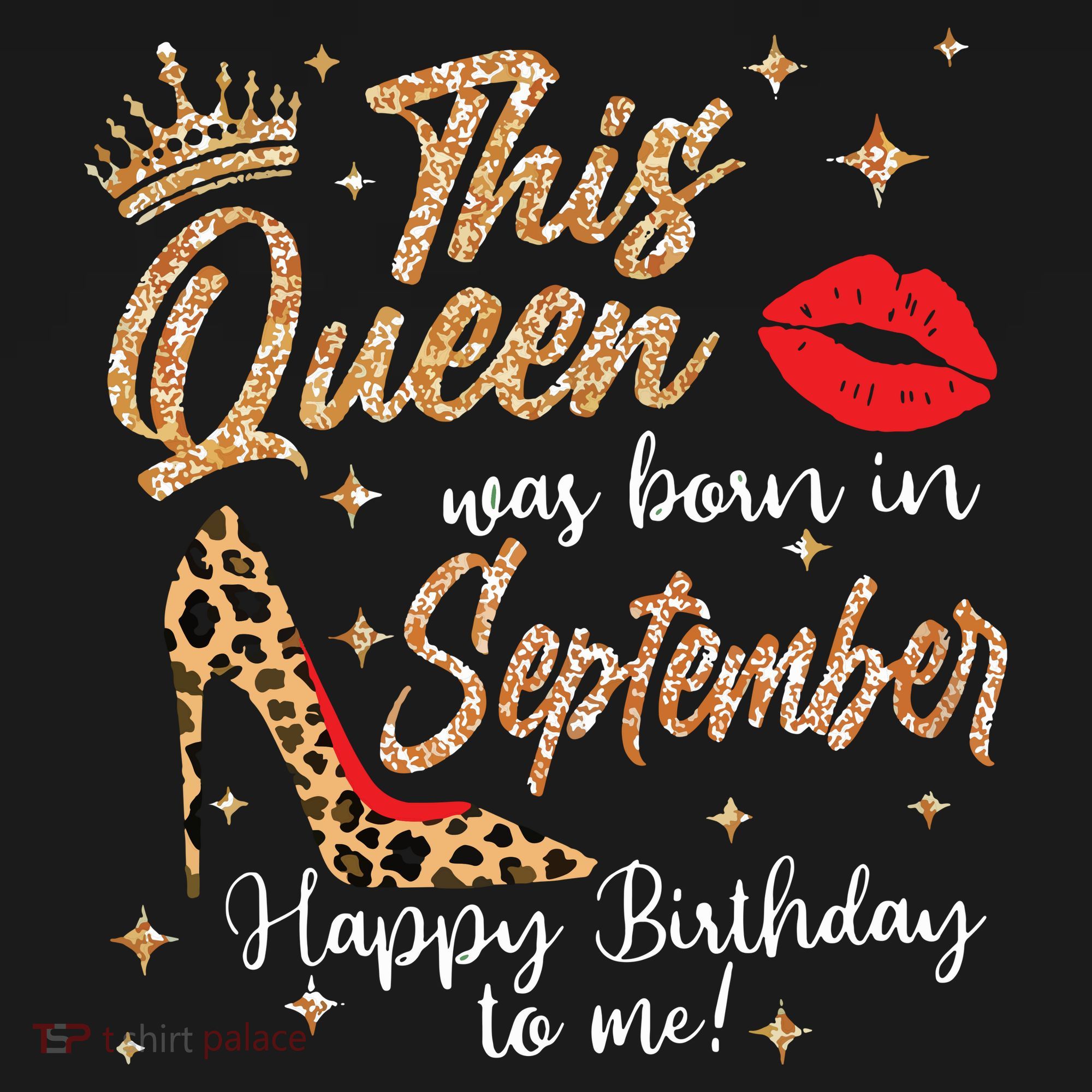 This Queen Was Born In September Happy Birthday To Me Cropped Pullover Crew
