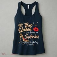 This Queen Was Born In September Happy Birthday To Me Women's Tank Top thumb 3