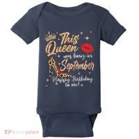 This Queen Was Born In September Happy Birthday To Me Baby Bodysuit thumb 0